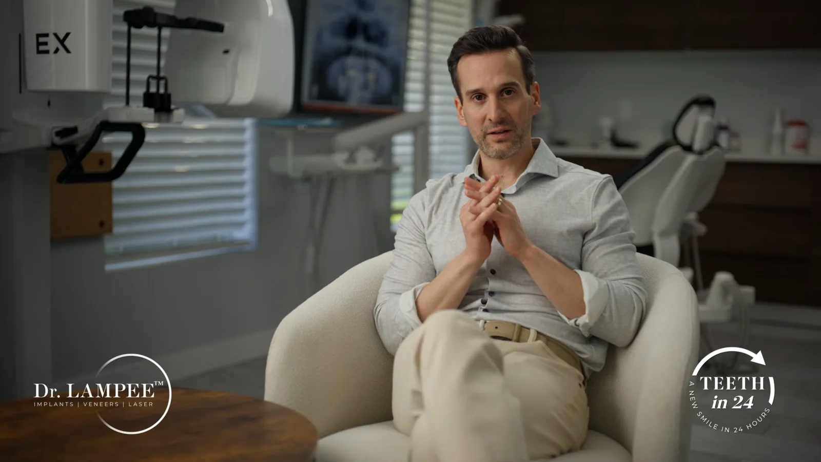 Dr. Heath Lampee in his Beaverton practice, video: What Teeth in 24 Means